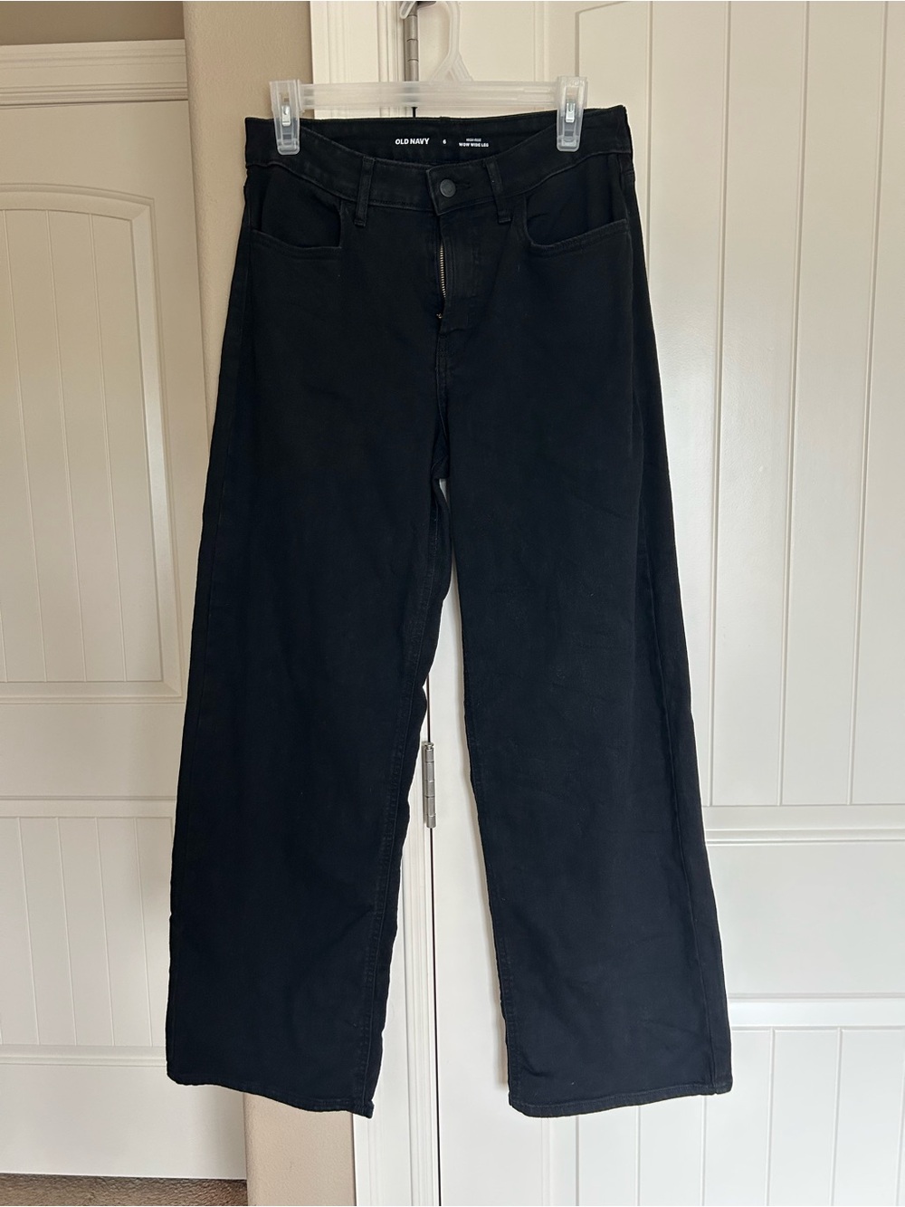 Old Navy Black Wide-Leg High-Rise Jeans